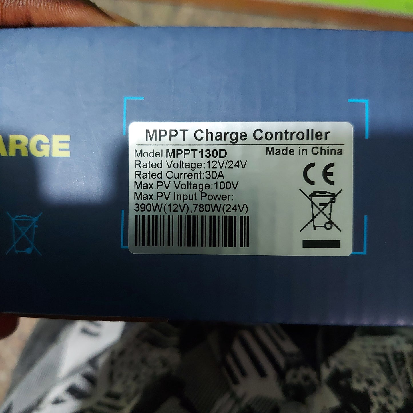 MPPT 12V/24V 30A solar charge controller