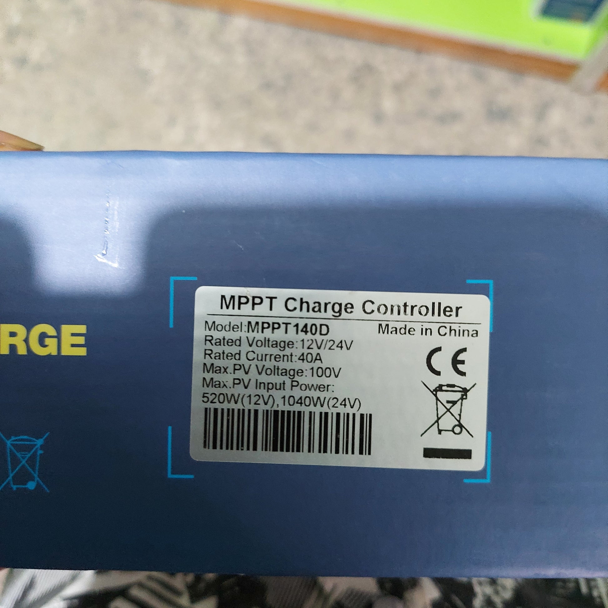 MPPT 12V/24V 40A Solar Charge