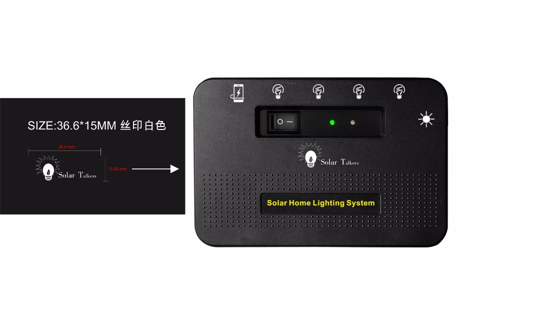 Solar Home Lighting Kit- 4bulbs, phone charging